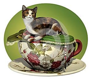 Cat n Cup Calico photo