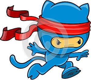 Cat Ninja Vector Illustration