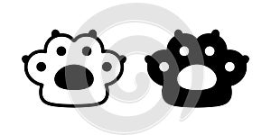 Cat paw dog icon footprint vector kitten calico logo pet symbol cartoon character animal illustration doodle design