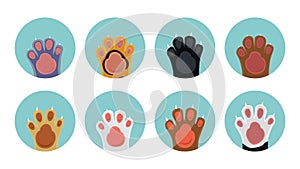 Cat paw icons