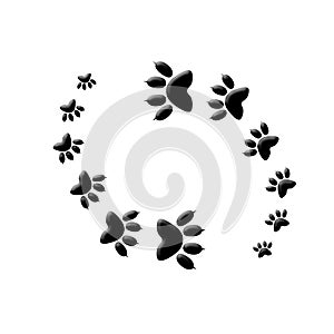 Cat paw print yin yang