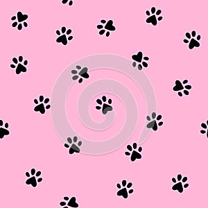 Cat paws Pink texture pattern