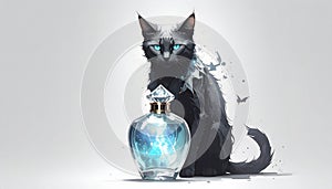 A cat with a Perfume.