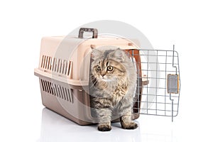 Cat ponibcctyc vk pet carrier isolated on white background