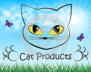 Cat Products Indicates Puss Buy And Shopping