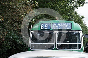 A Cat On The Roof Of A Vintage Wedding Bus