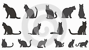 Cat silhouette collection