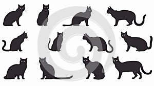 Cat silhouette collection