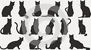 Cat silhouette collection