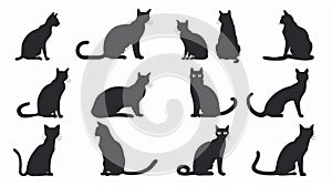 Cat silhouette collection