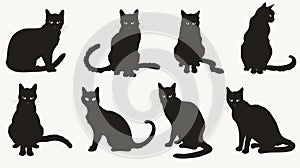 Cat silhouette collection