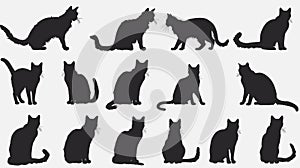 Cat silhouette collection