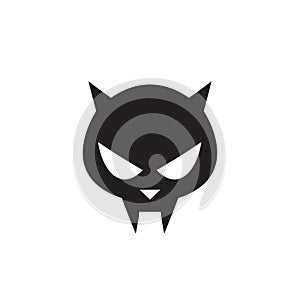 Cat skull symbol - vector illustration