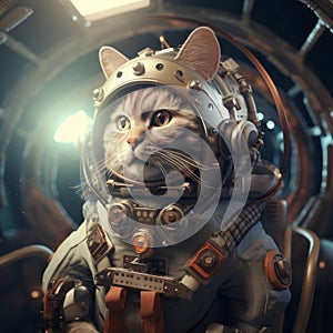 a cat in a space suit