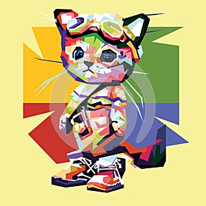 Cat Style Vector Pop Art