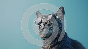 The Cat in Sunglasses. AI generated