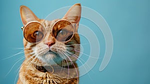 The cat in sunglasses.AI generated image