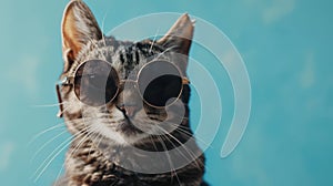 The Cat in Sunglasses. AI generated