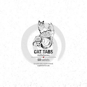 Cat tabs logo template