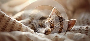 Cat is taking a nap. Cute cat kitten sleeping