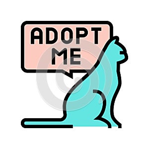 cat talk adopt me color icon vector illustration