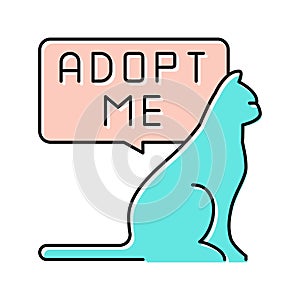 cat talk adopt me color icon vector illustration