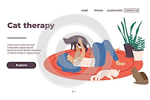 Cat Therapy Page Design