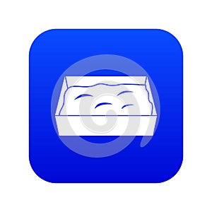 Cat toilet icon digital blue