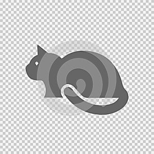 Cat vector icon eps 10. Simple isolated illustration