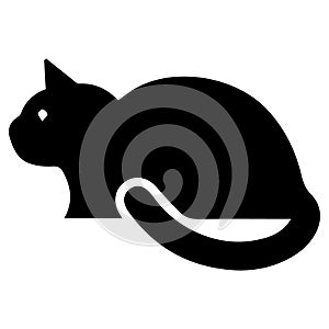 Cat vector icon eps 10. Simple isolated illustration