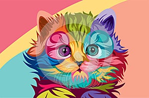 Cat vector lowpoly