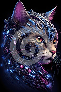 Cat Wearing Headphones