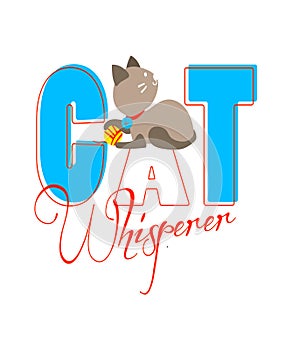 Cat whisperer graphic photo