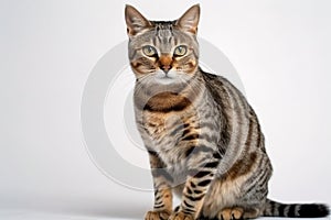 Cat on White Background
