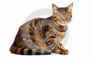 Cat on White Background