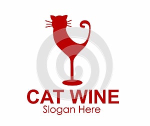 cat wine log odesign concept