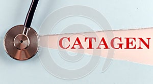 CATAGEN word made on torn paper, medical concept background