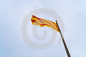 Waving catalan flag