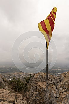 Catalan independence flag on the mount