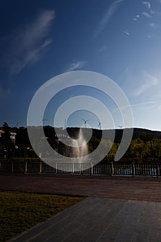 Catalca National Garden, Pool Fountain and Wind Roses