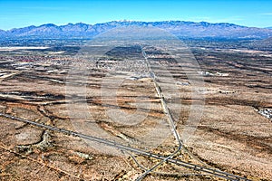 Catalina Mountains from above Interstate 10