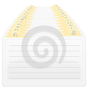 Catalog in alphabetical order vector illustration