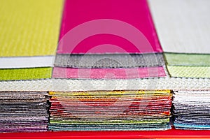 Catalog of multicolored cloth from matting fabric texture background, silk fabric texture