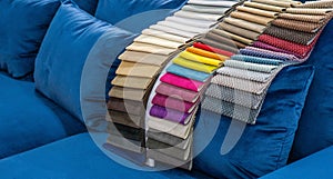 Catalog of multicolored cloth from matting fabric texture background, silk fabric texture