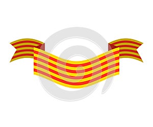 Catalonia flag isolated. Estelada Blava banner ribbon. Symbol of photo