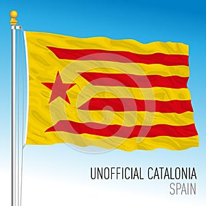 Catalonia indipendentist flag, community of Spain