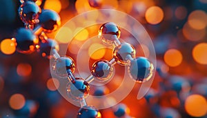 Catalysts enhancing chemical reactions in a vibrant abstract environment photo