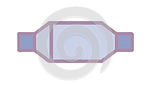 Catalytic Converter or Muffler Icon, Auto Part, vector design Generative AI photo