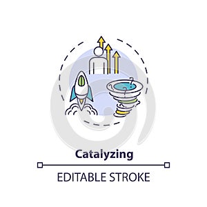 Catalyzing concept icon
