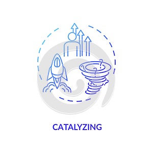 Catalyzing concept icon
